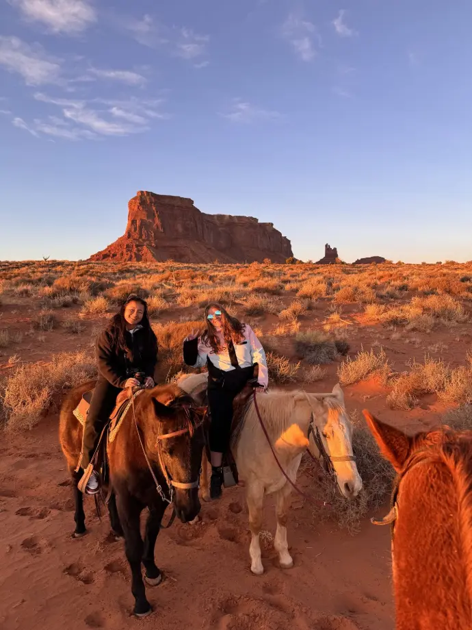 monument valley balade cheval sunset