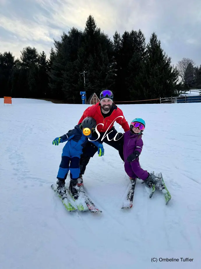 host family kids ski hiver neige