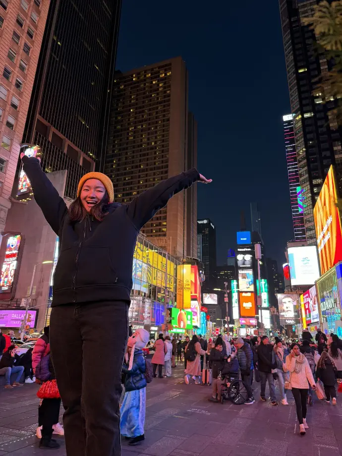 time square new york city hiver