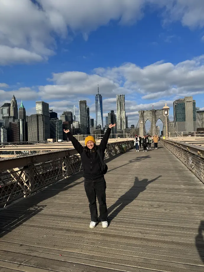 Brooklyn pont NYC soleil hiver